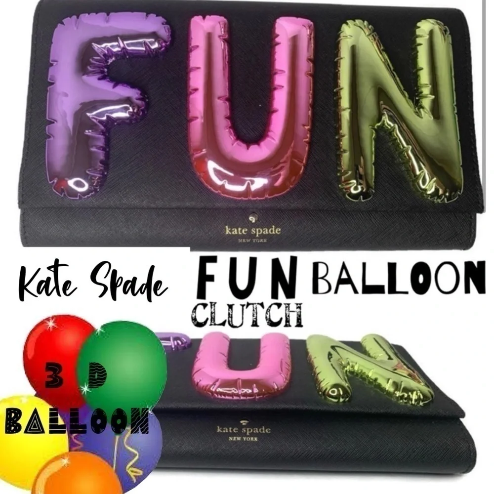 Kate Spade ♠️ FUN Clutch Rare Balloon 🎈 Bag